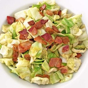 fried cabbage with bacon